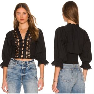 🏷NWT Free People Louella Embroidered Top